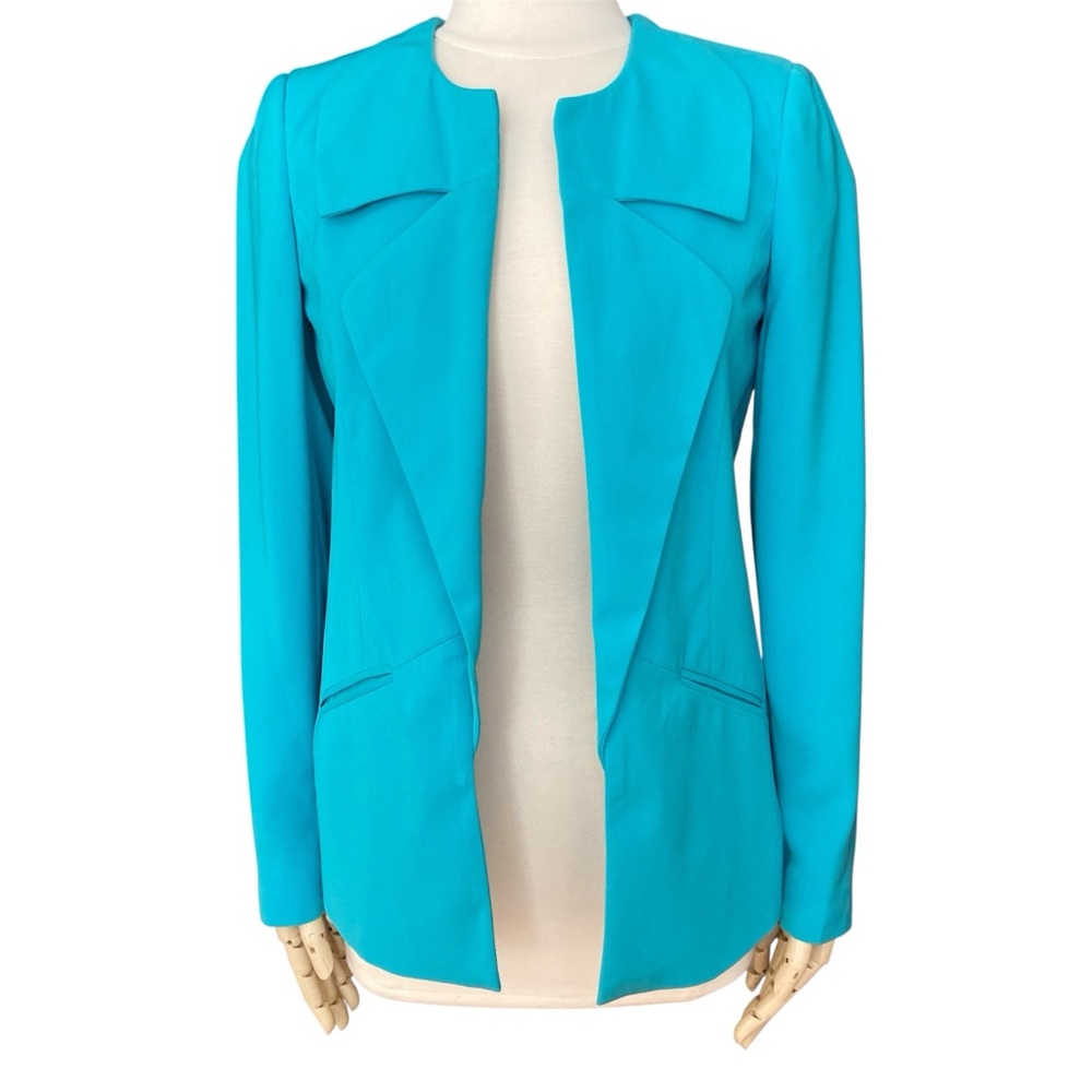 CAMEO | NWT Teal Tencel Tailored Open Front Blazer Size S